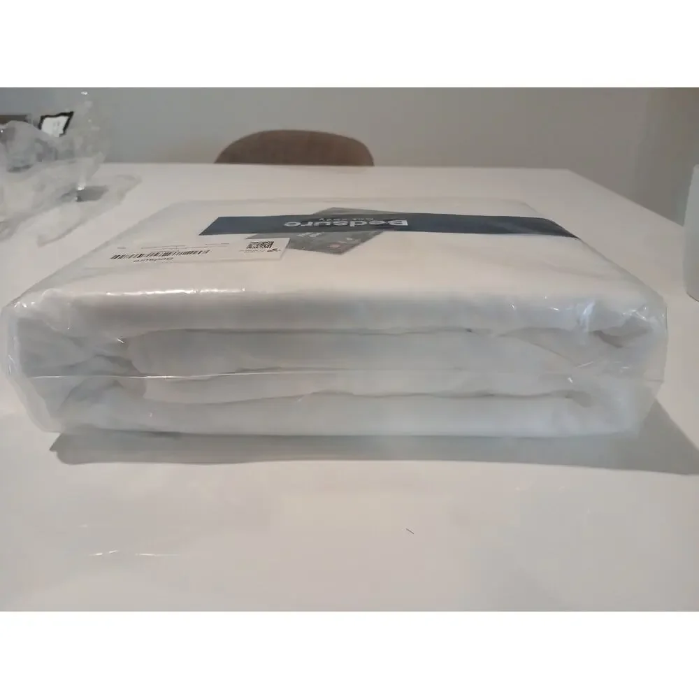 Bedsure Duvet Cover Set Full/Queen Size NWT Polyester Ivory 90x90